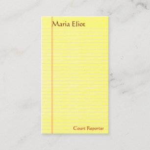 Kanzleibogenblock (Gerichtsschreiber, Visitenkarte