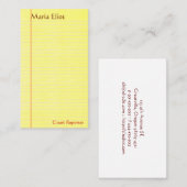 Kanzleibogenblock (Gerichtsschreiber, Visitenkarte (Vorne/Hinten)