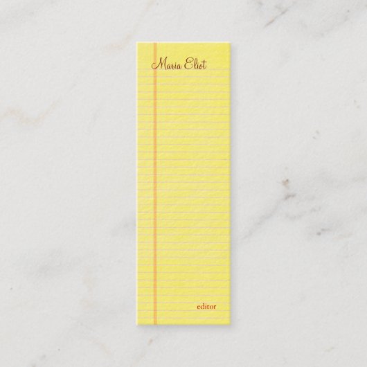 Kanzleibogenblock Mini Visitenkarte (Vorderseite)