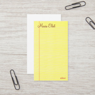 Kanzleibogenblock Visitenkarte