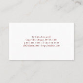 Kanzleibogenblock Visitenkarte (Rückseite)