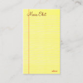 Kanzleibogenblock Visitenkarte (Vorderseite)