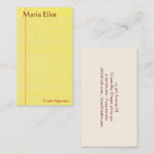 Kanzleibogenblock Visitenkarte (Vorne/Hinten)