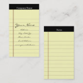 Kanzleibogenblock-Visitenkarten Visitenkarte (Vorne/Hinten)