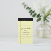 Kanzleibogenblock-Visitenkarten Visitenkarte (Stehend Vorderseite)