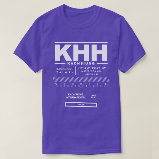Kaohsiung Internationaler Flughafen KHH T - Shirt (Design vorne)