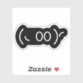 Kaomoji Ghost Japanese Emoticon Aufkleber (Blatt)