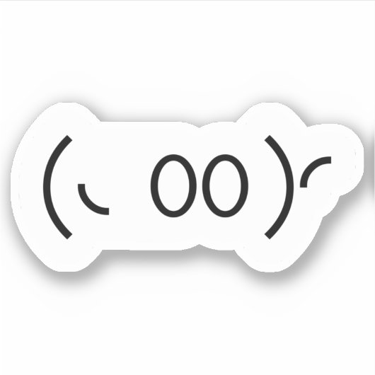 Kaomoji Ghost Japanischer Emoticon Sticker (Vorderseite)