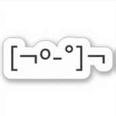 Kaomoji Zombie Japanischer Emoticon Sticker (Vorderseite)