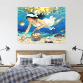 "Kaori of Tides" - Ein Ozeanportrait Leinwanddruck (Insitu (Schlafzimmer))