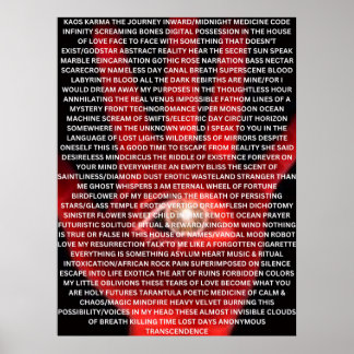 KAOS KARMA Original-Gedichtposter Poster