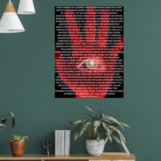 KAOS KARMA original poem poster (Wohnzimmer 1)