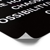 KAOS KARMA original poem poster (Ecke)