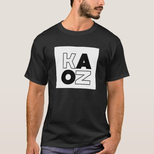 KAOZ black and white T-Shirt (Vorderseite)
