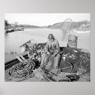 Kap Ann Fisherman, 1905 Vintages Foto Poster