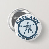 Kap Ann - Sand-Dollar-Entwurf Button (Vorne & Hinten)