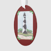 Kap-Ausblick-Leuchtturm-Weihnachtsverzierung Ornament (Vorderseite)
