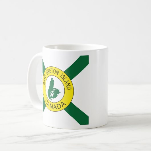 Kap-Breton-Insel-Flagge (inoffiziell), Nova Scotia Kaffeetasse (Vorderseite Links)
