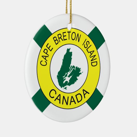 Kap-Breton-Insel-Flagge (inoffiziell), Nova Scotia Keramik Ornament (Rechts)