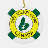 Kap-Breton-Insel-Flagge (inoffiziell), Nova Scotia Keramik Ornament (Vorne)