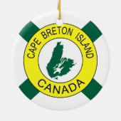 Kap-Breton-Insel-Flagge (inoffiziell), Nova Scotia Keramik Ornament (Hinten)