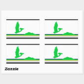 Kap-Breton-Insel-Flagge (Kanada - Nova Scotia) Rechteckiger Aufkleber (Blatt)