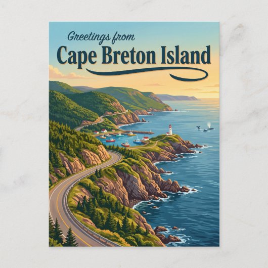 Kap-Breton-Insel Kanada Postkarte (Vorderseite)