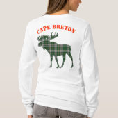 Kap-Breton-Pullover Tartan-Elch individuell anpass T-Shirt (Rückseite)