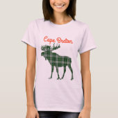 Kap-Breton-Shirt-Elch-Tartan-Rosa T-Shirt (Vorderseite)