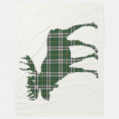 Kap Breton Tartan Custom Elch grün Kariert Fleecedecke (Vorderseite)