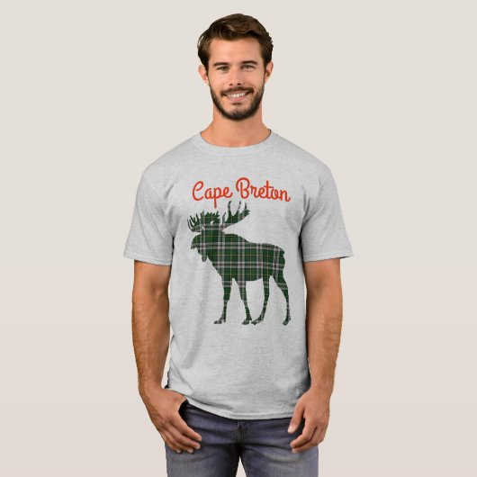 Kap-Breton-Tartan-Elch niedliches Shirt (Vorne ganz)