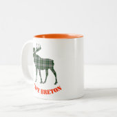 Kap bretonische Tartanelch-Kaffeetasse Zweifarbige Tasse (Vorderseite Links)