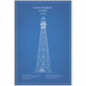 Kap Charles Lighthouse - Virginia - AD Aufkleber (Vorderseite)