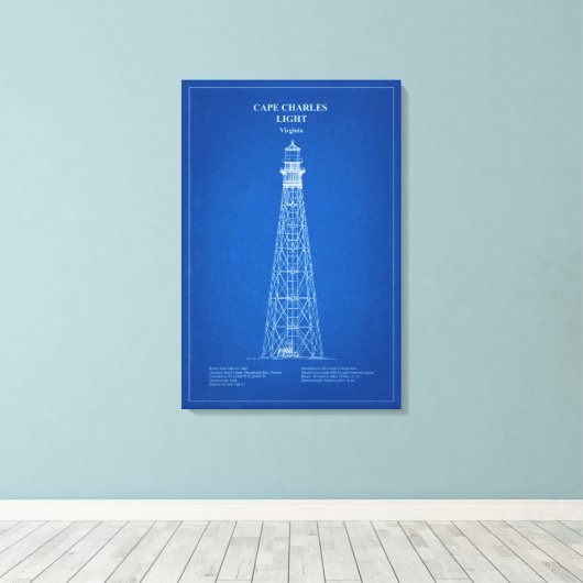 Kap Charles Lighthouse - Virginia - AD Leinwanddruck (Insitu (Holzboden))