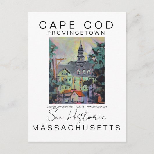 KAP-COD-MASSACHUSETTEN LANDSCHAFTLICHER REISEVERKE POSTKARTE (Vorderseite)