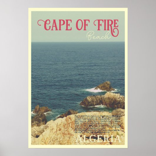 Kap der Feuer Strand Küste Jijel, Algerien Poster (Vorne)