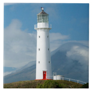 Kap Egmont Leuchtturm und Mt Taranaki/Mt Fliese