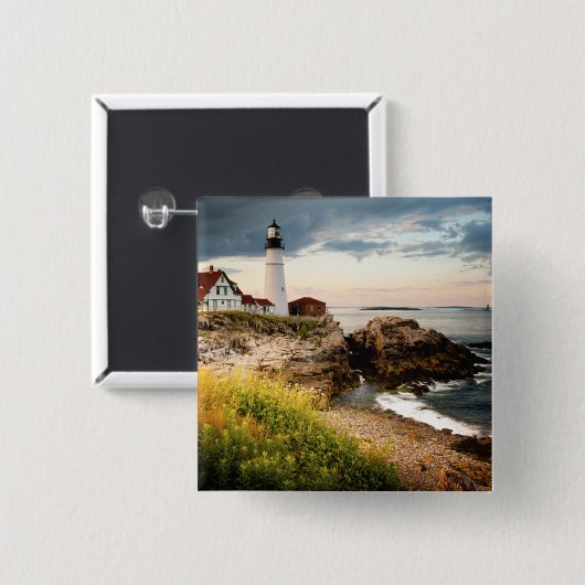 Kap Elizabeth, ich Portlandhauptleuchtturm-| Button (Vorne & Hinten)