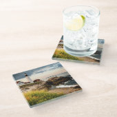 Kap Elizabeth, ich Portlandhauptleuchtturm-| Glasuntersetzer (Schrägansicht)