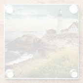 Kap Elizabeth, ich Portlandhauptleuchtturm-| Glasuntersetzer (Rückseite)