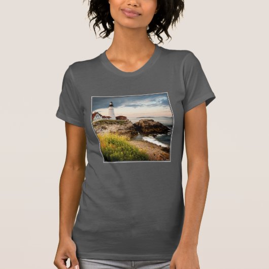 Kap Elizabeth, ich Portlandhauptleuchtturm-| T-Shirt (Vorderseite)