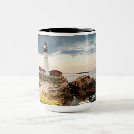 Kap Elizabeth, ich Portlandhauptleuchtturm-| Tasse (Zentrum)