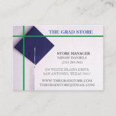 Kap für den Einzelhandel: Marine und Green Graduat Visitenkarte (Vorderseite)