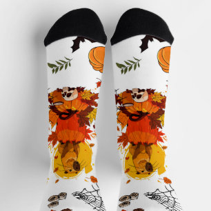Kap Halloween. Hexenkürbis Socken