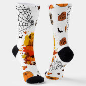 Kap Halloween. Hexenkürbis Socken (Gewinkelt)