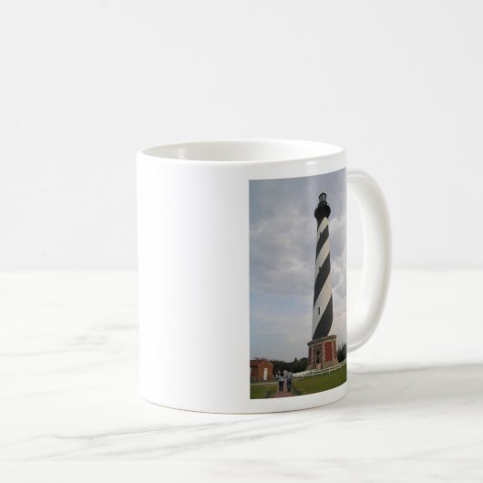 Kap Hatteras Leuchtturm, äußere Banken, NC Kaffeetasse (VorderseiteRechts)
