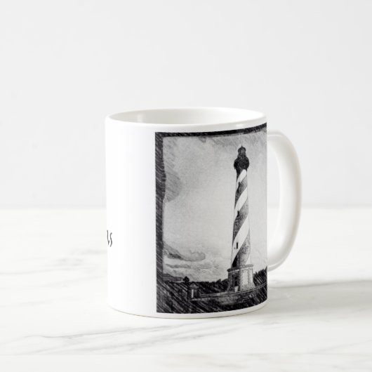 Kap Hatteras Leuchtturm Kaffeetasse (VorderseiteRechts)