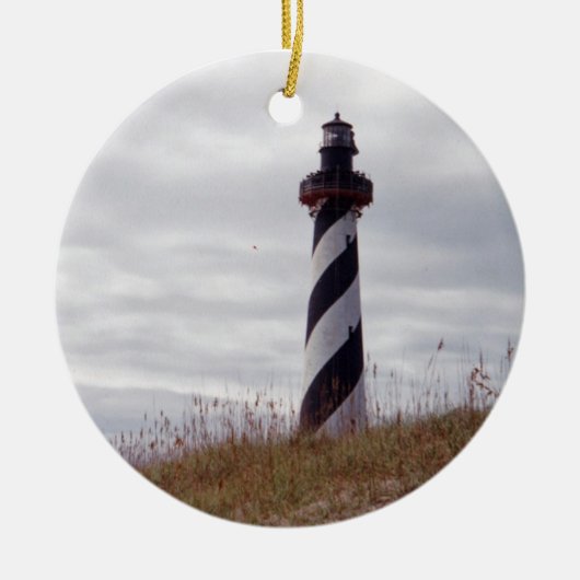 Kap Hatteras Leuchtturm Keramik Ornament (Vorne)
