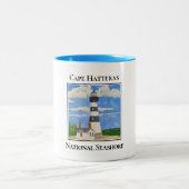 Kap Hatteras Leuchtturm, Nationalstrand Zweifarbige Tasse (Mittel)