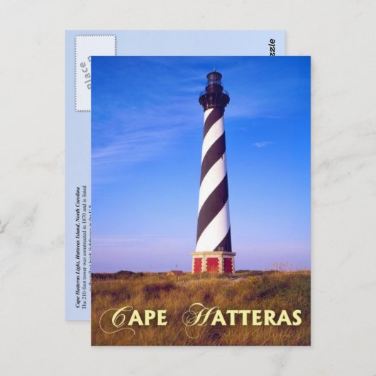 Kap Hatteras Leuchtturm, North Carolina Postkarte (Vorne/Hinten)